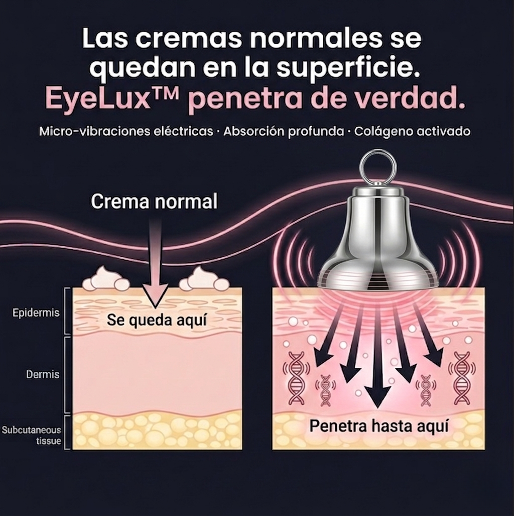 EyeLux™ | Crema de Contorno de Ojos con Masaje Eléctrico
